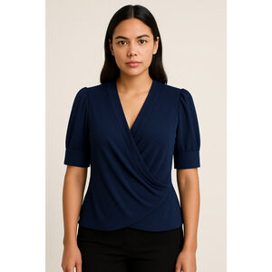 White House Black Market Womens Top Medium Blue Office Business Corpcore Career